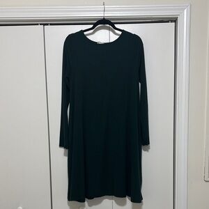 Zenana Outfitters Forest Green Long Sleeve Dress